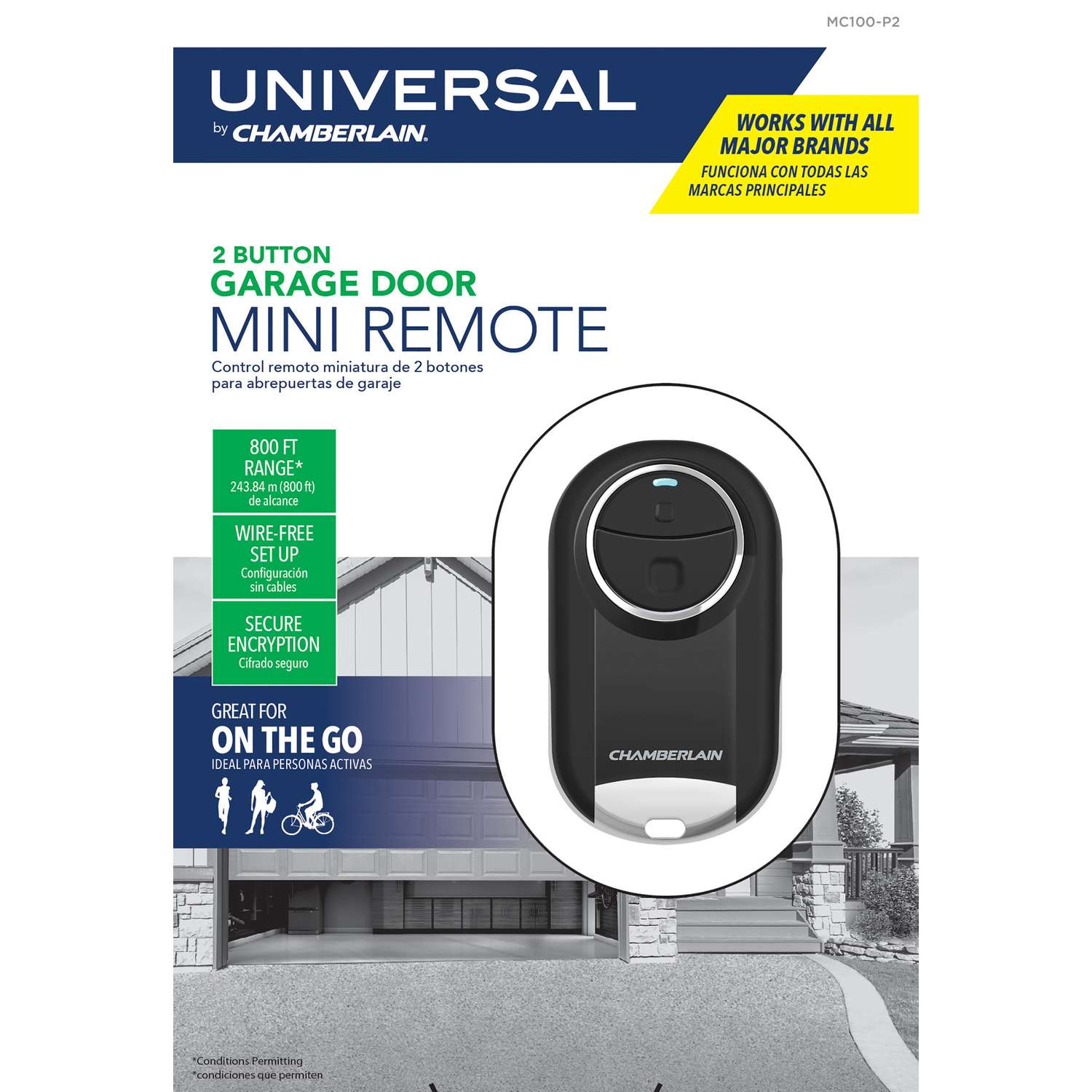 Chamberlain 2 Door 3 Door Garage Door Opener Remote For All Major Brands Manufactured After 1993 Ace Hardware