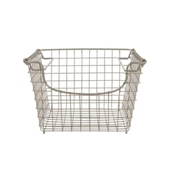 Spectrum Scoop 13 in. L X 13 in. W X 8.5 in. H Silver Stacking Basket