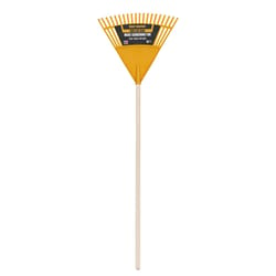 True Temper 55.75 in. 20 Tine Poly Kids Rake Wood Handle