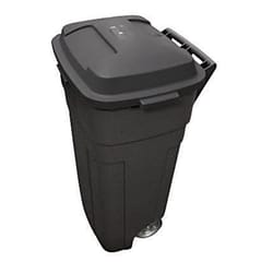 Rubbermaid Roughneck 34 gal Black Plastic Wheeled Garbage Can Lid Included