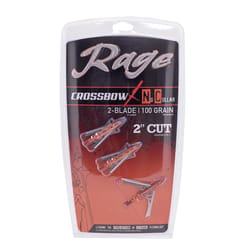Rage Crossbow X Gray/Orange Steel Broadheads 5.5 in.