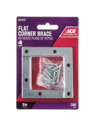 Ace 3 in. H X 3.75 in. W X 3 in. D Zinc Flat Corner Brace