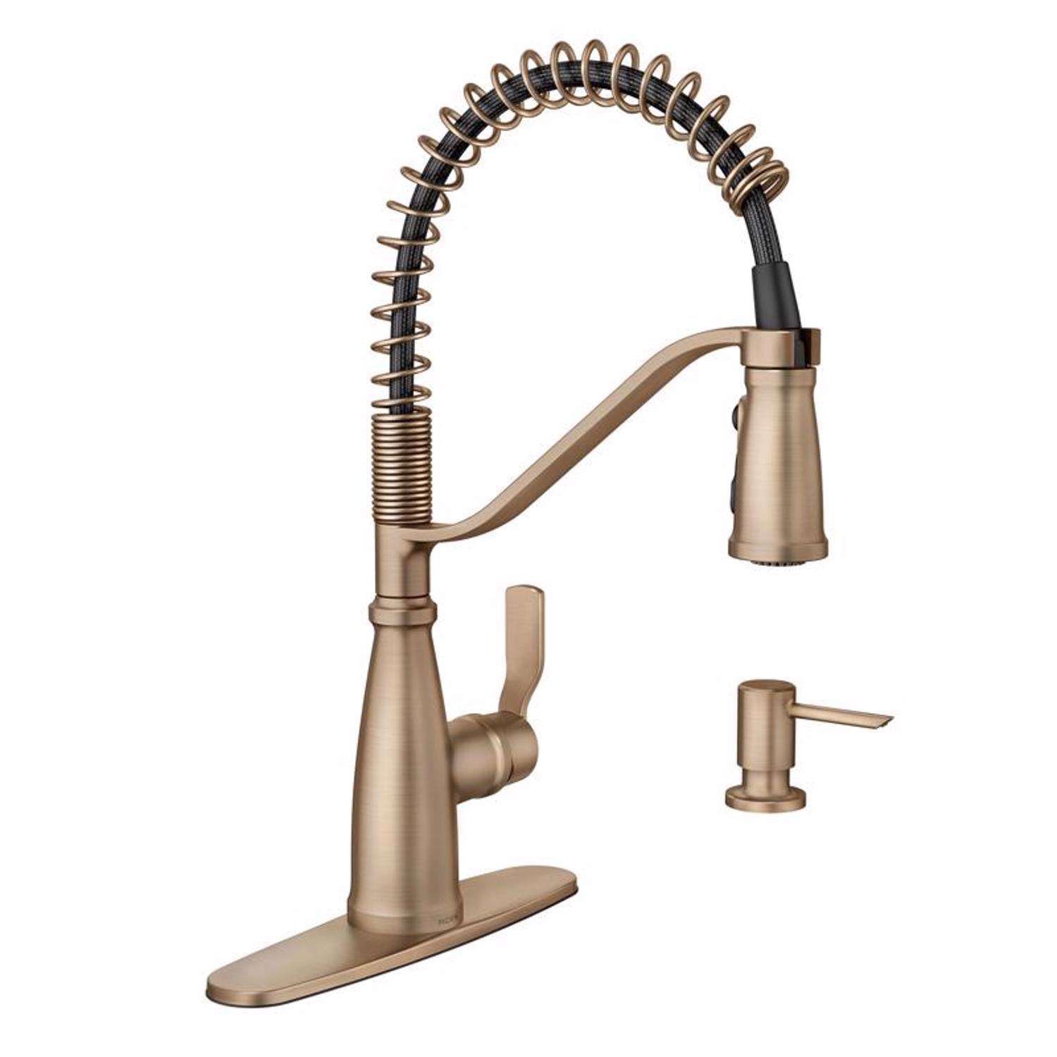 Moen Nolia One Handle Bronzed Gold Pull-Down Kitchen Faucet - Ace Hardware