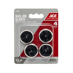 Ace Silver 1-1/4 in. Nail-On Nylon Chair Glide 1 pk