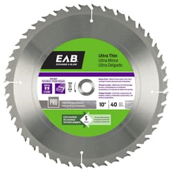 Exchange-A-Blade 10 in. D X 5/8 in. Ultra Thin Carbide Tipped Finishing Saw Blade 40 teeth 1 pk