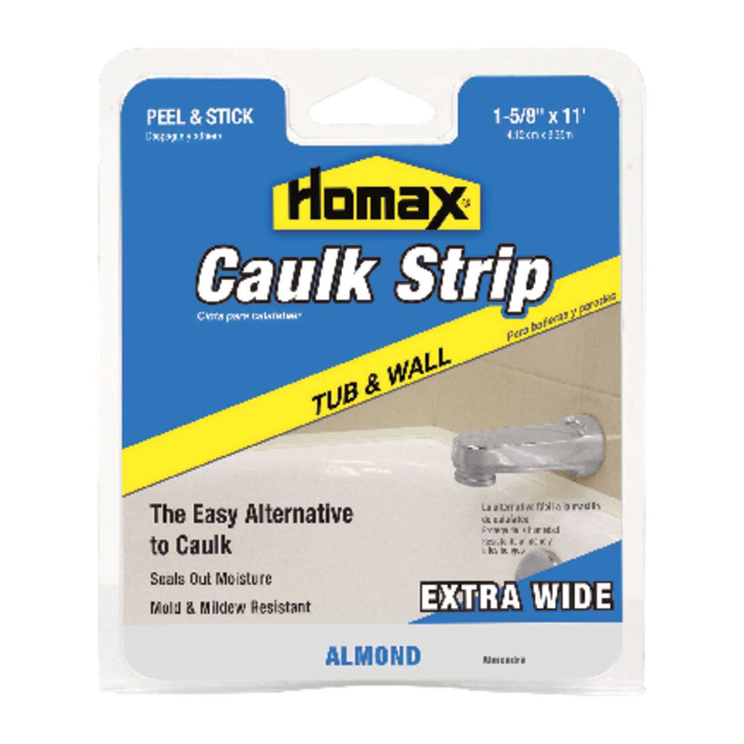 Homax Almond Silicone Caulk Strips 15/8 in. x 11 ft. Ace Hardware