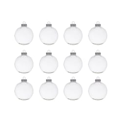 Celebrations Home Clear Round Ornaments 3 in.