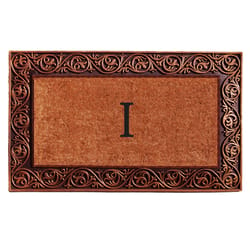 Calloway Mills Prestige "I" 1.5 W X 2.5 L Black/Brown Rectangle Coir Door Mat