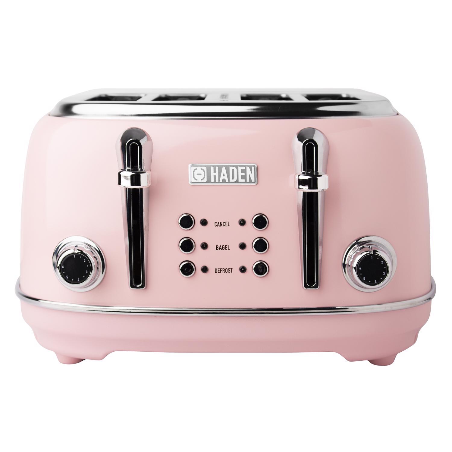 Haden Stainless Steel Pink 4 slot Toaster 8 in. H X 13 in. W X 12 in. D Sansujyuku sansujyuku.com