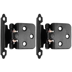 Laurey 1-5/8 in. W X 2-3/4 in. L Matte Black Steel Self-Closing Hinge 2 pk