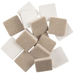 Softtouch Felt Self Adhesive Protective Pad Oatmeal Square 1 in. W X 1 in. L 16 pk