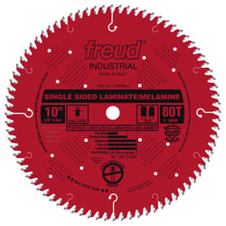 Freud 10 in. D X 5/8 in. Single Sided Laminates TiCo Hi-Density Carbide Saw Blade 80 teeth 1 pk