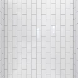 DreamLine QWALL-VS 76 in. H X 41-1/2 in. W X 50-54 in. L White Shower Backwalls Kit