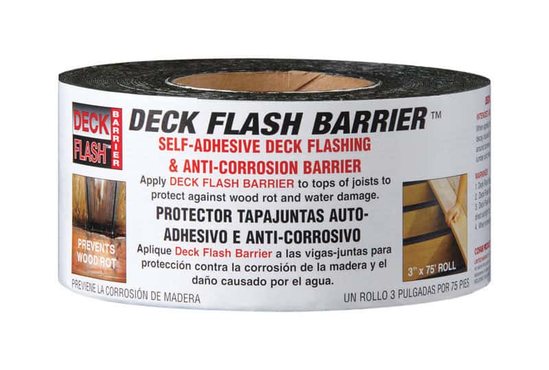 Deck Flash 3 in. W x 75 ft. L Tape Self Adhesive Deck Flashing Black
