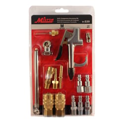 Milton Brass/Steel Compressor Accessory Kit 1/4 in. 16 pc