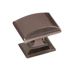 Amerock Candler Collection Rectangle Cabinet Knob 1/1/4 in. D 1-1/8 in. Gunmetal 1 pk