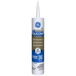 GE Advanced White Silicone 2 Window and Door Caulk Sealant 10.1 oz