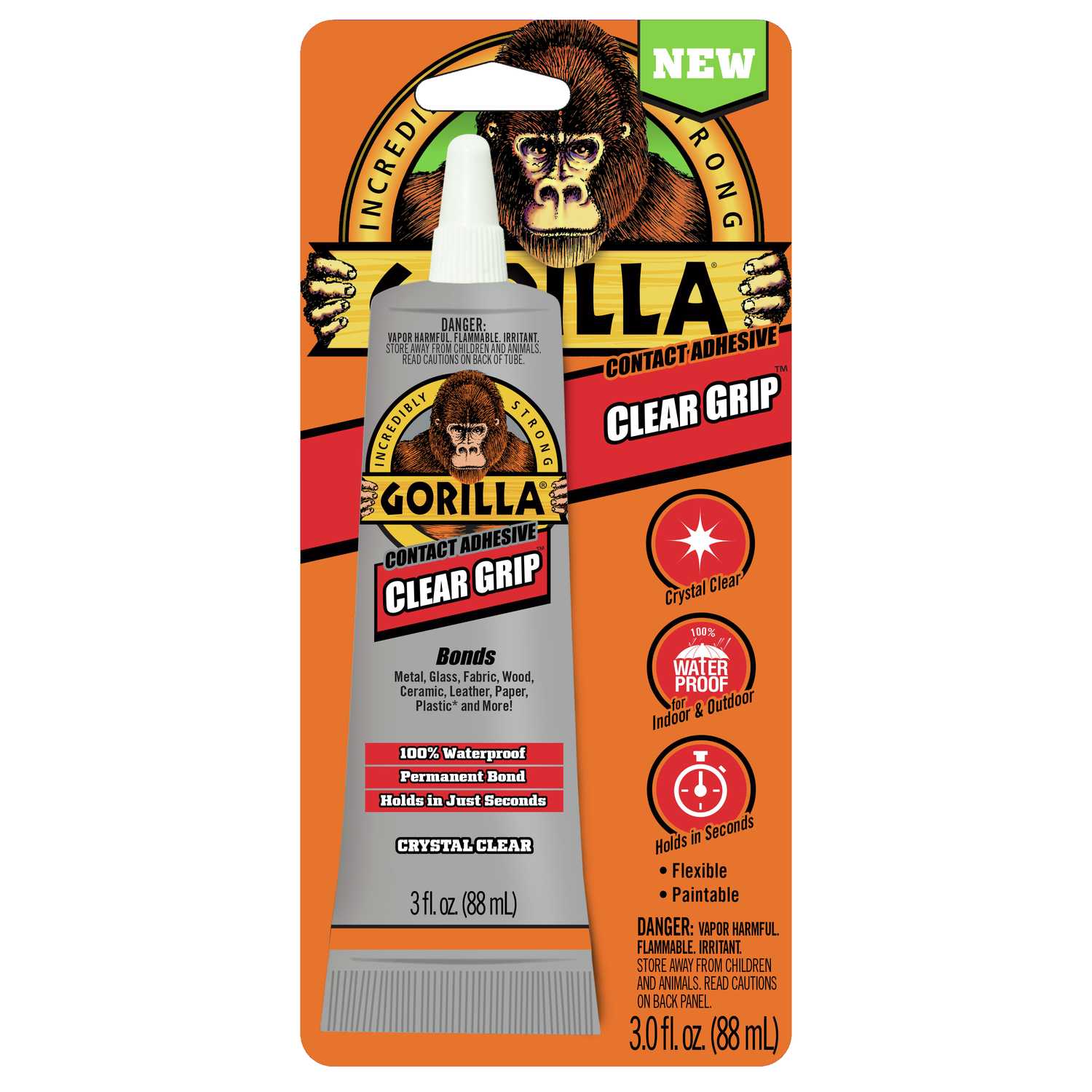 Gorilla Clear Grip High Strength Contact Adhesive 3 oz. Ace Hardware