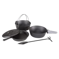 Stansport Cast Iron Cookware Set Black
