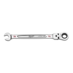 Milwaukee 3/8 in. X 3/8 in. 12 Point SAE Flex Head Combination Wrench 6.5 in. L 1 pc