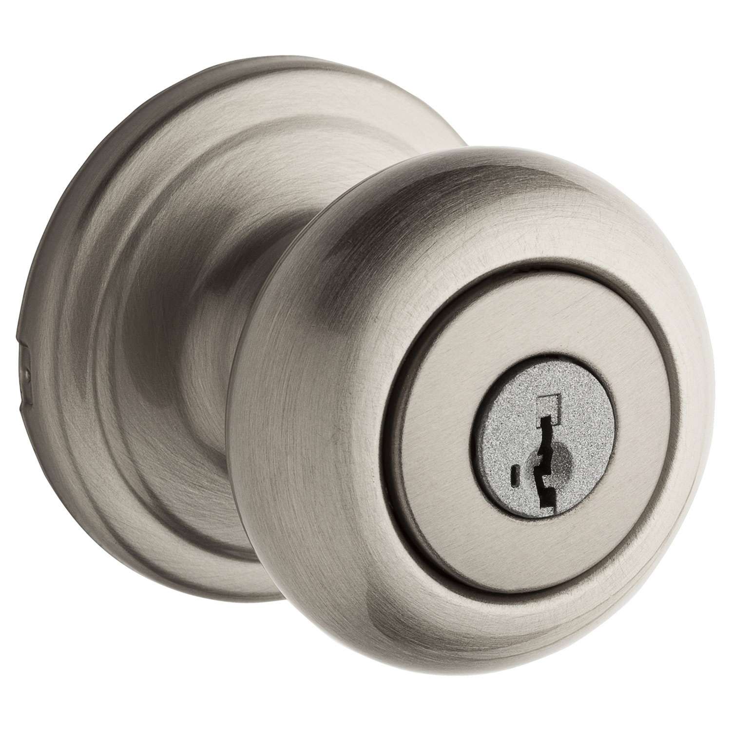 Kwikset SmartKey Juno Satin Nickel Entry Lockset KW1 13/4 in. Ace