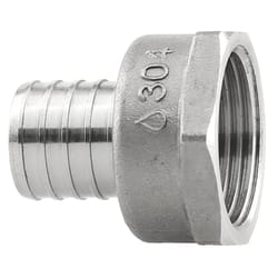 Boshart Industries 1 in. PEX X 1 in. D FPT Stainless Steel Adapter