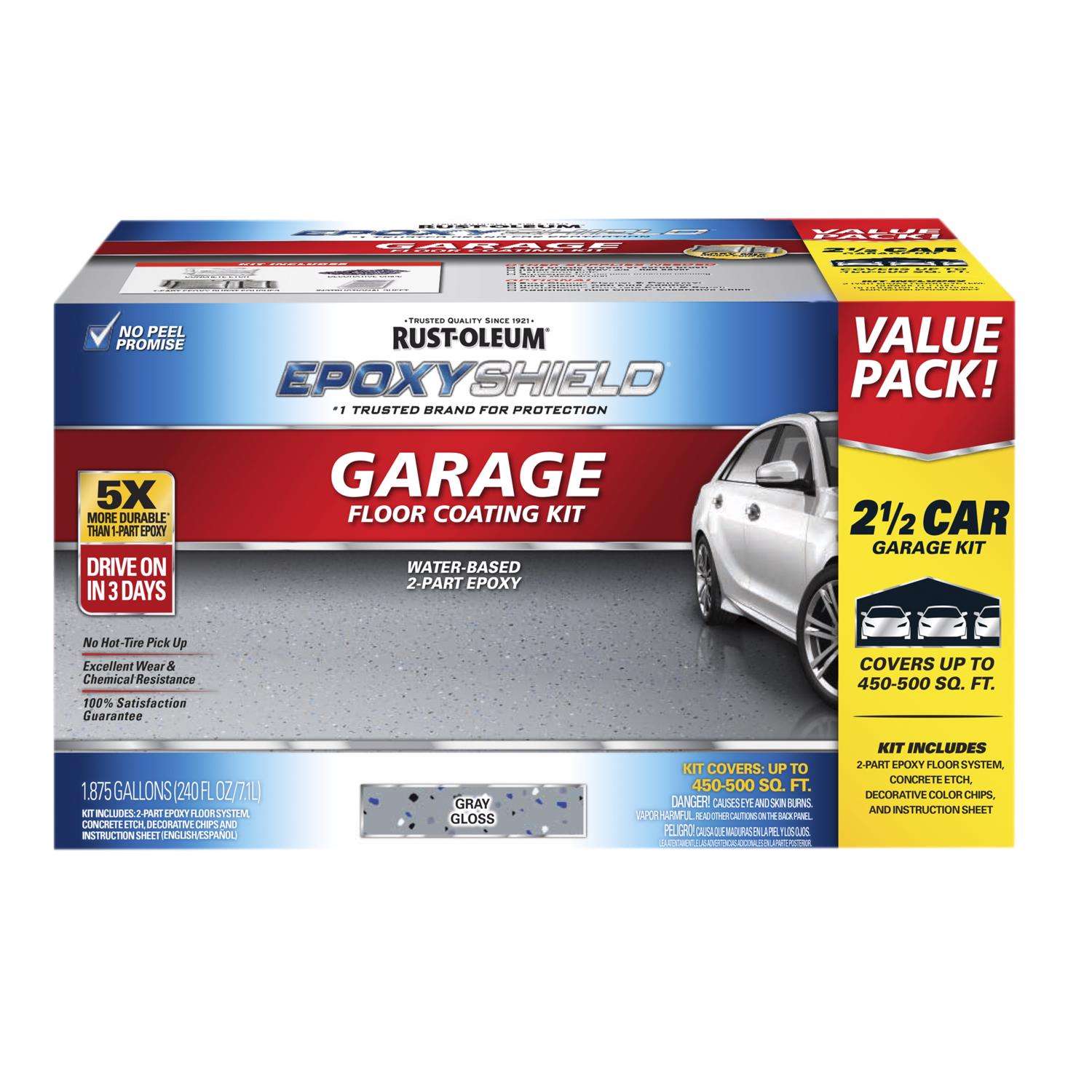 Rust-Oleum EpoxyShield Gloss Gray Water-Based Garage Floor