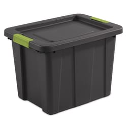 Sterilite 18 gal Gray Storage Tote 16.63 in. H X 17.25 in. W X 23 in. D Stackable