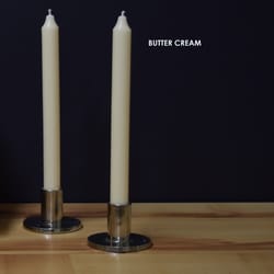 Kiri Tapers Butter Cream Unscented Scent Taper Candle