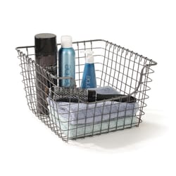 Spectrum Scoop 13 in. L X 12 in. W X 8 in. H Silver Wire Basket