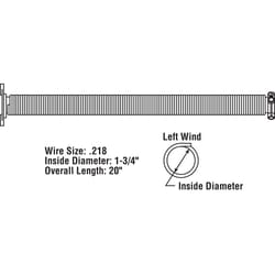 Prime-Line 20 in. L 150 lb Garage Door Torsion Spring