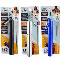 Eco Travel Straw Stainless Steel 1 pk