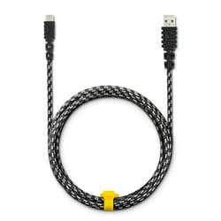 CAT USB Charge and Sync Cable 6 ft. Black/White