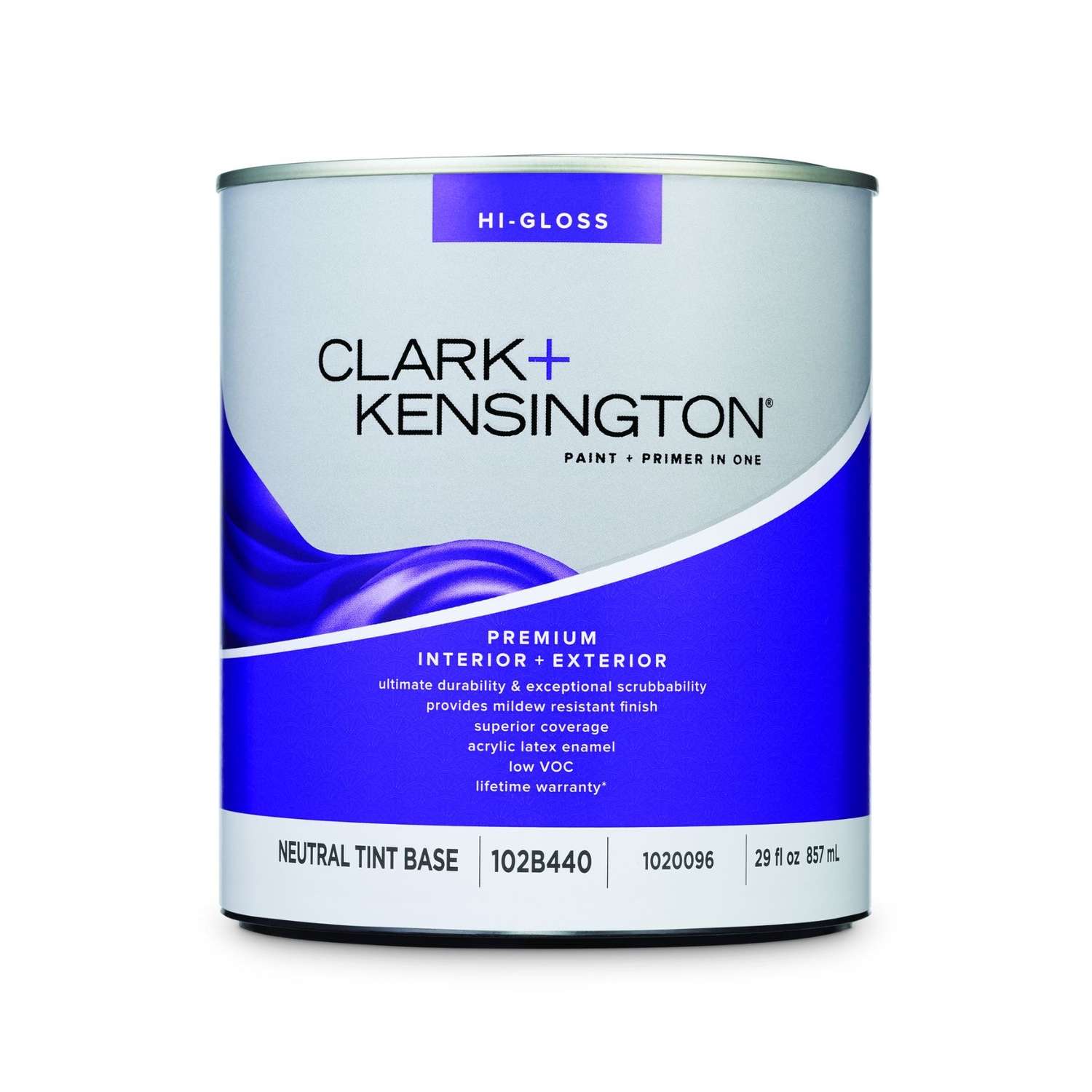 Clark+Kensington HiGloss Tint Base Neutral Base Premium Paint Exterior