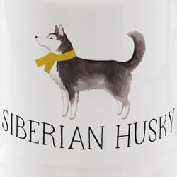 Pet Shop by Fringe Studio Julianna Swaney 12 fl. oz. White BPA Free Siberian Husky Mug