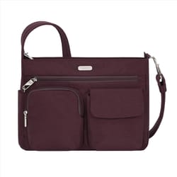 Travelon Medium Nylon Dark Bordeaux Crossbody Bag