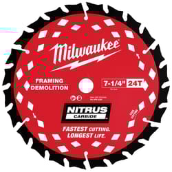 Milwaukee NITRUS Carbide 7-1/4 in. D Framing & Demolition Circular Saw Blade 10 pk