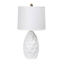 All The Rages Elegant Designs 27.25 in. White Table Lamp