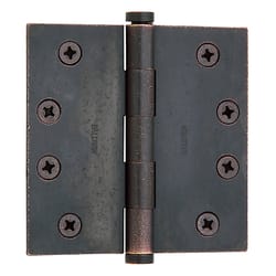 Baldwin Estate 4 in. L Distressed Oil Rubbed Bronze Door Hinge 1 pk