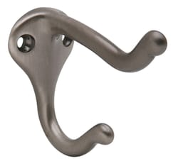 Schlage 1-3/4 in. L Pewter Brass Medium Coat and Hat Hook 1 pk