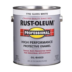 Rust-Oleum Professional Indoor and Outdoor Gloss White Oil-Based Protective Enamel 1 gal