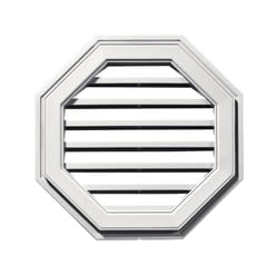 Builders Edge 16 in. W X 16 in. L Wood Grain White Plastic Wall Vent