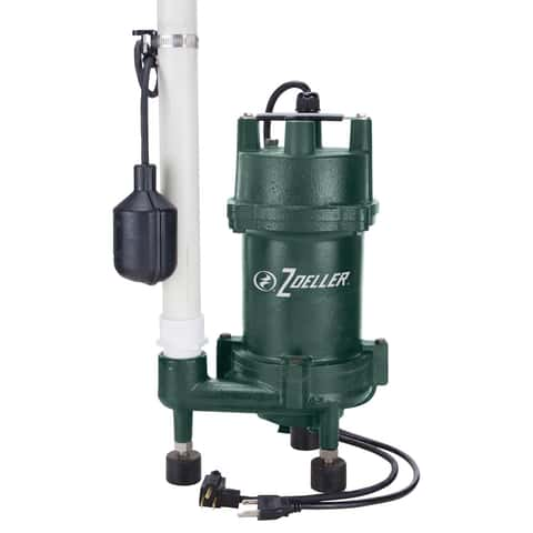 Zoeller 1 HP 2535 gph Cast Iron Tethered Float Switch Grinding