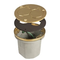 Raco Round Cast Iron 1 gang Floor Box Bronze