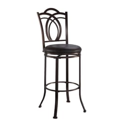 Linon Home Decor Brown Polyurethane Swivel Barstool 30 in.