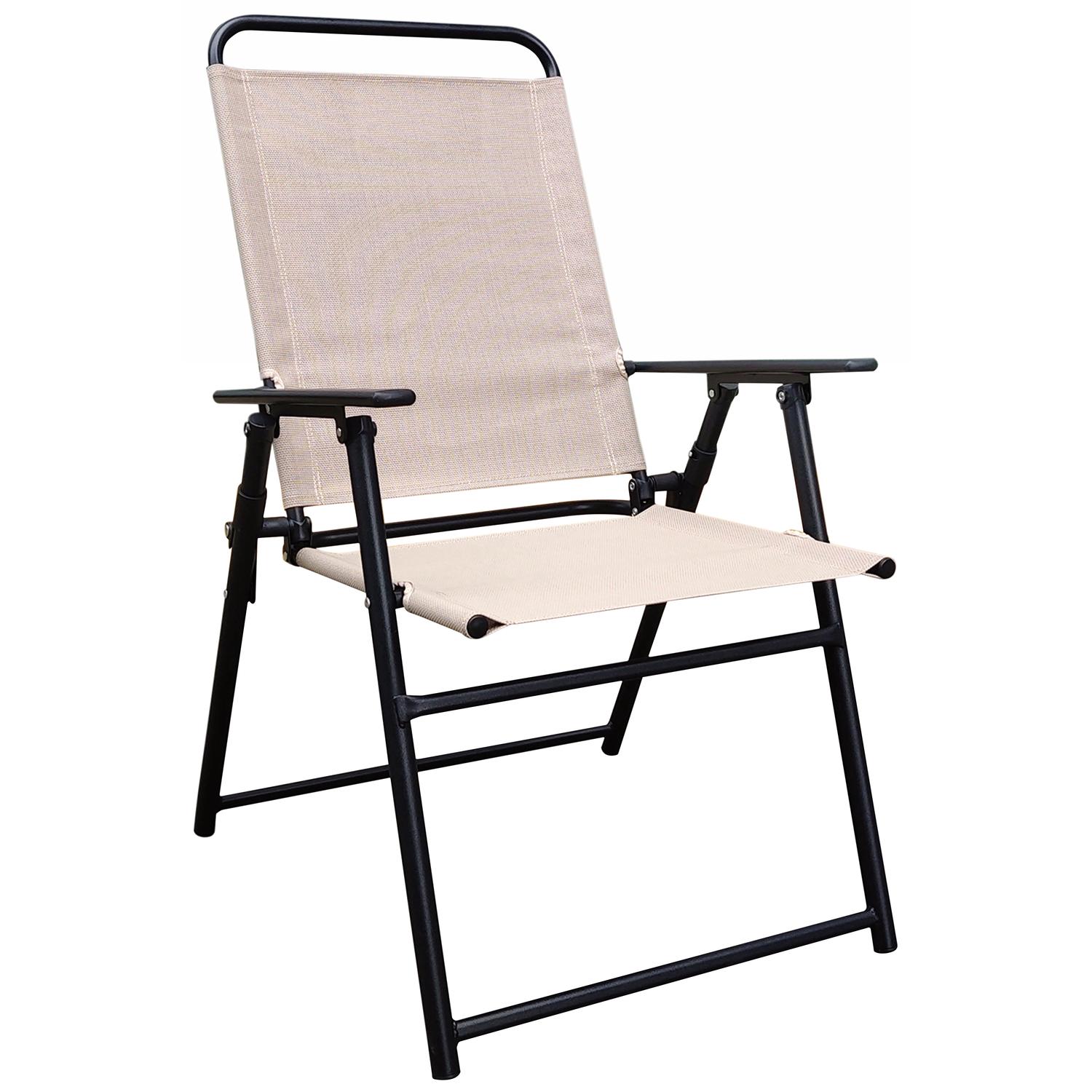 Living accents black steel sling outlet chair