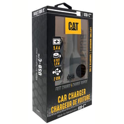 CAT USB Charge and Sync Cable 6 ft. Black/White