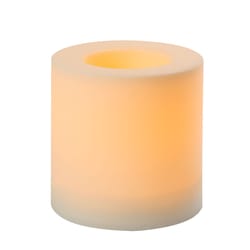 Inglow White Outdoor Pillar Candle