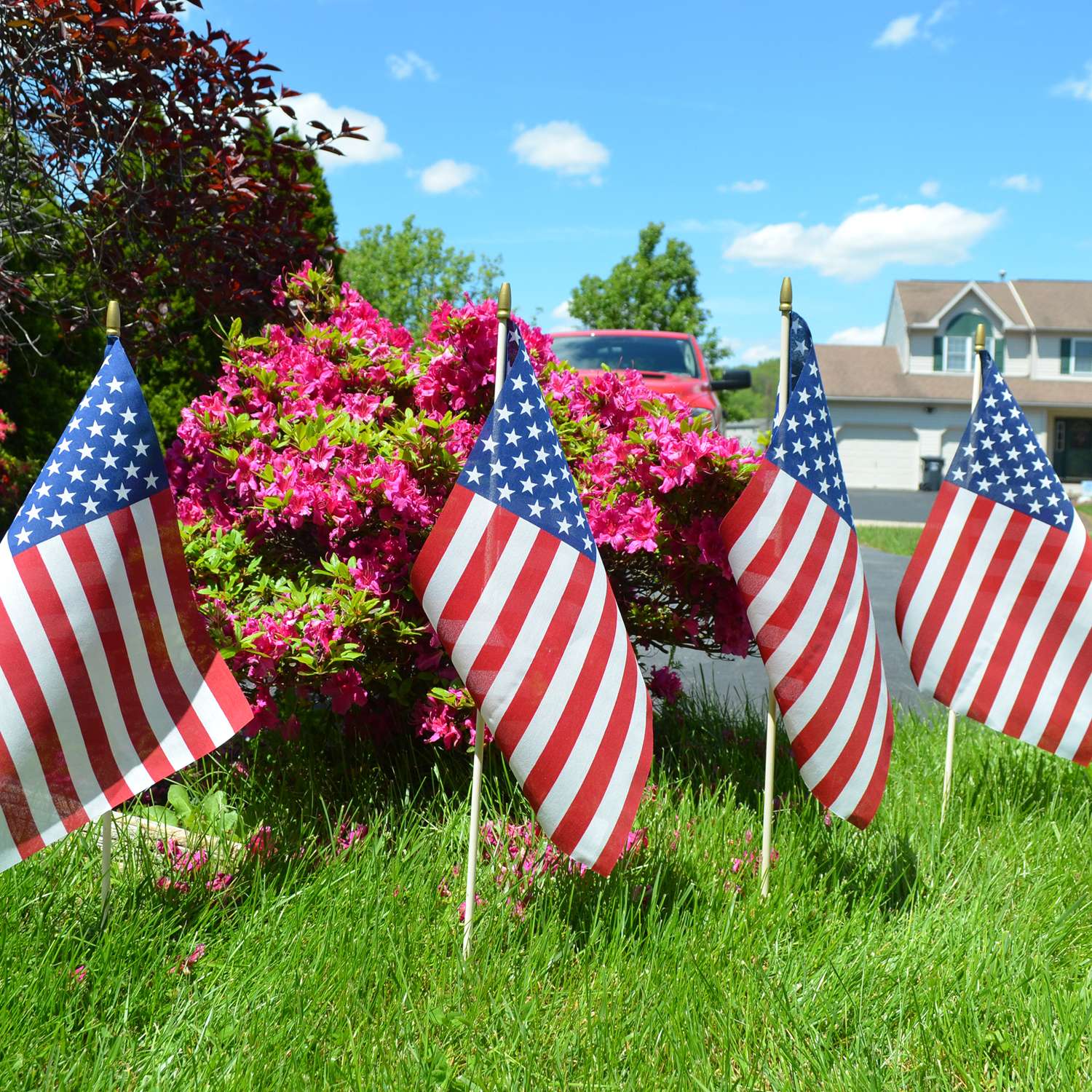 Valley Forge American Stick Flag 8 in. H X 12 in. W Mfr Valley Forge American Stick Flag 8 in. H X 12 in. W Mfr