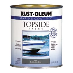 Rust-Oleum Marine Coatings Outdoor Gloss Battleship Gray Marine Topside Paint 1 qt